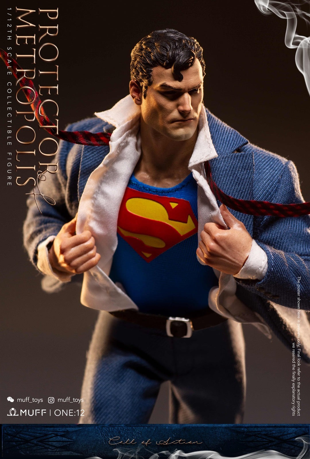(Pre-Owned) Muff Toys (MF05) 1/12 Scale Protector of Metropolis Figure