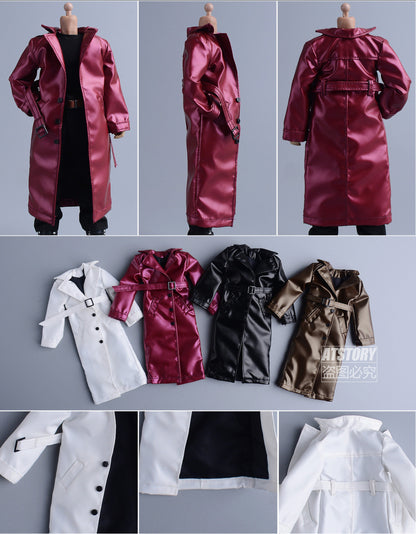 Custom 1/12 Clothing Accessories Trench Coat for 1/12 Scale Action Figure