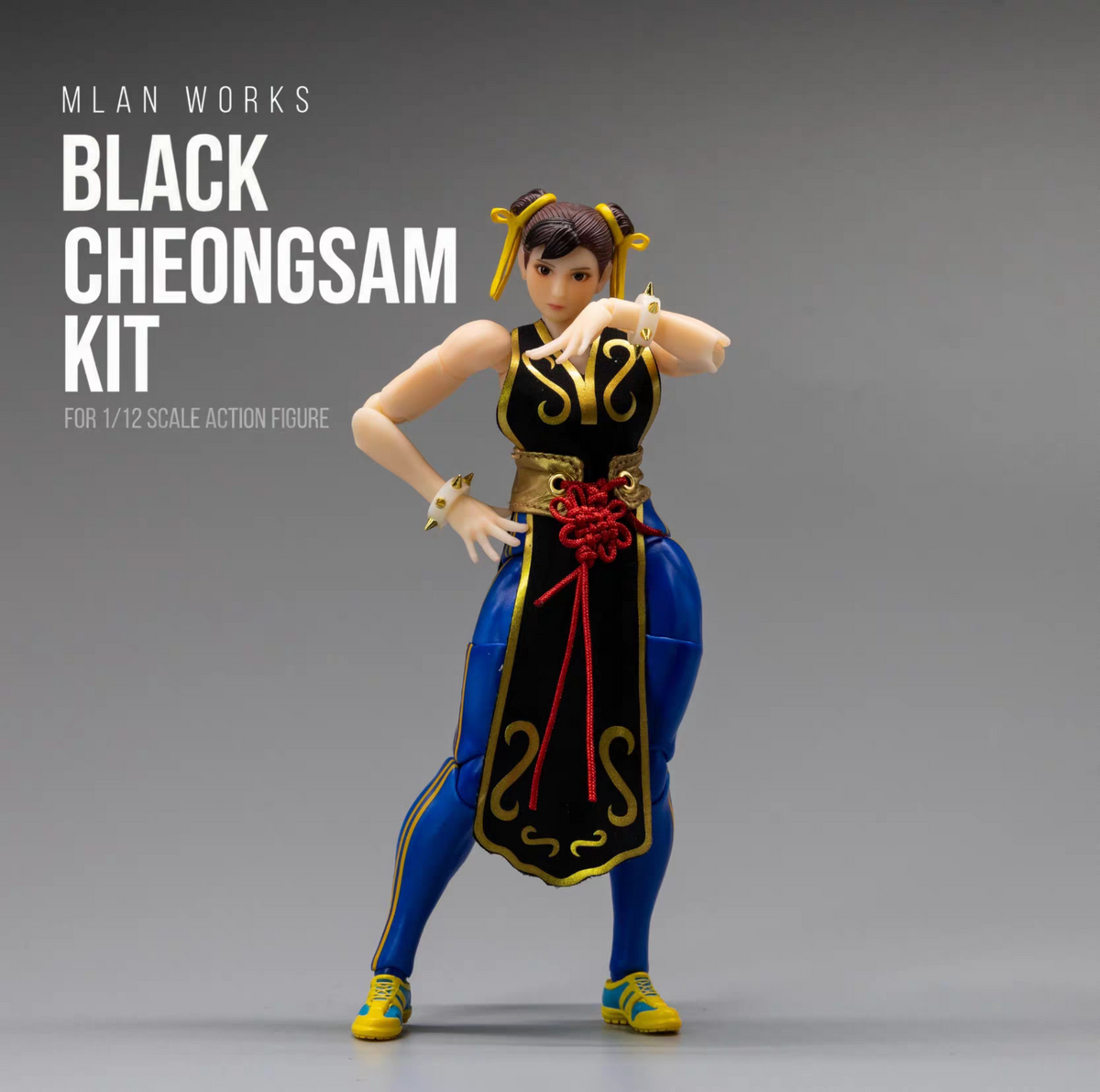 Custom 1/12 Clothing for Whale Studio Fighting Girl Chun Li