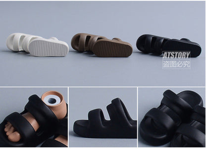 Custom 1/12 Clothing Accessories Slippers for 1/12 Scale Action Figure