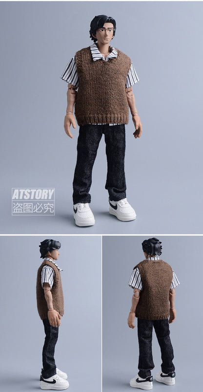 Custom 1/12 Clothing Accessories Sweater Vest for 1/12 Scale Strong Body