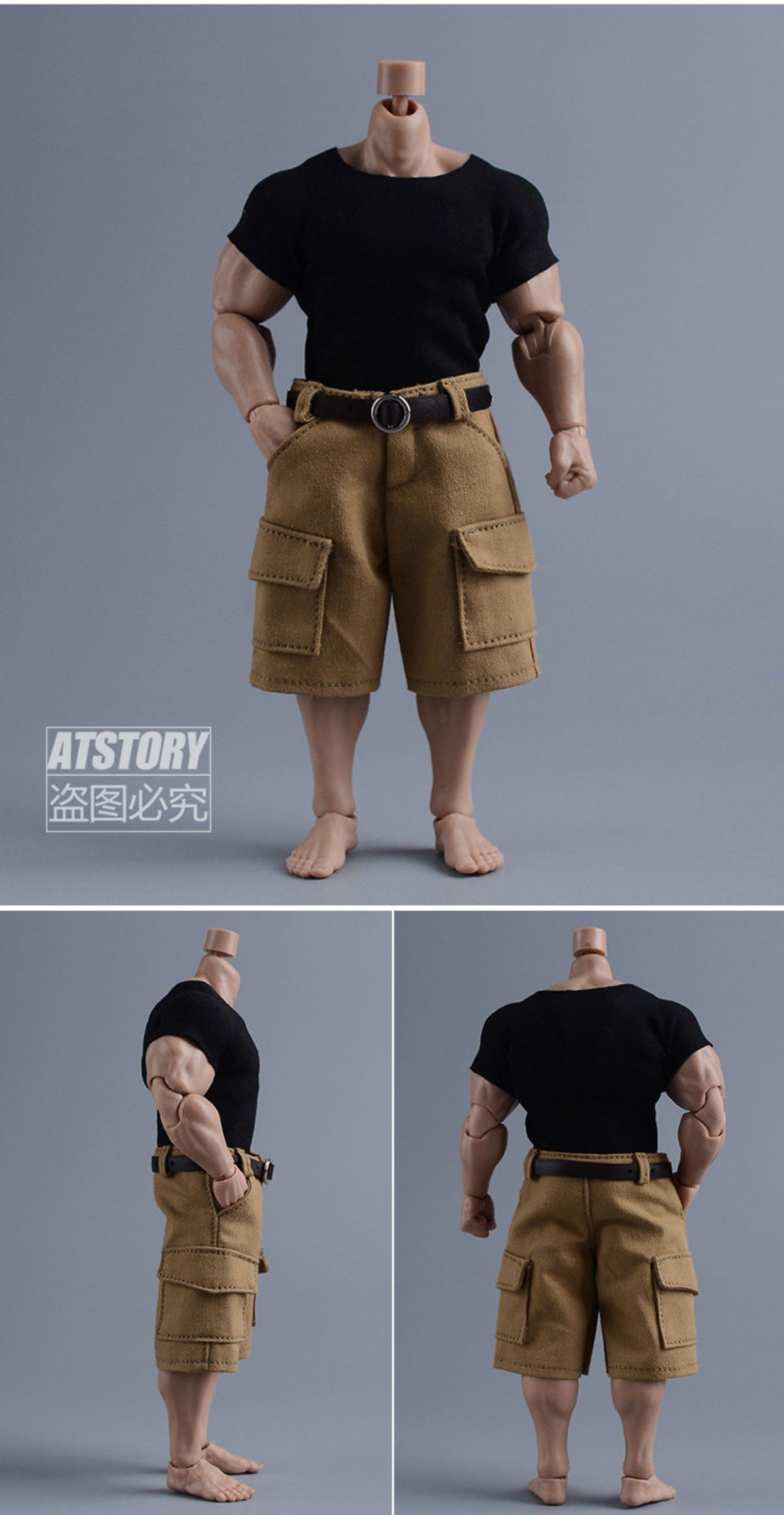 Custom 1/12 Clothing Accessories Belt for 1/12 Scale Strong Body