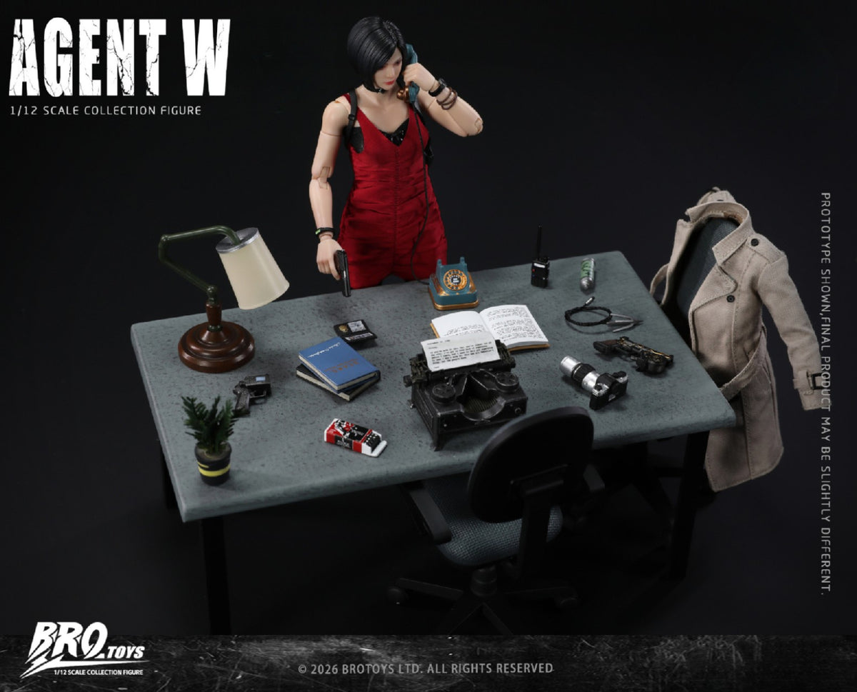 (Pre-Order) Brotoys 1/12 Agent W LR016 action figure with bonus and office DLC diorama