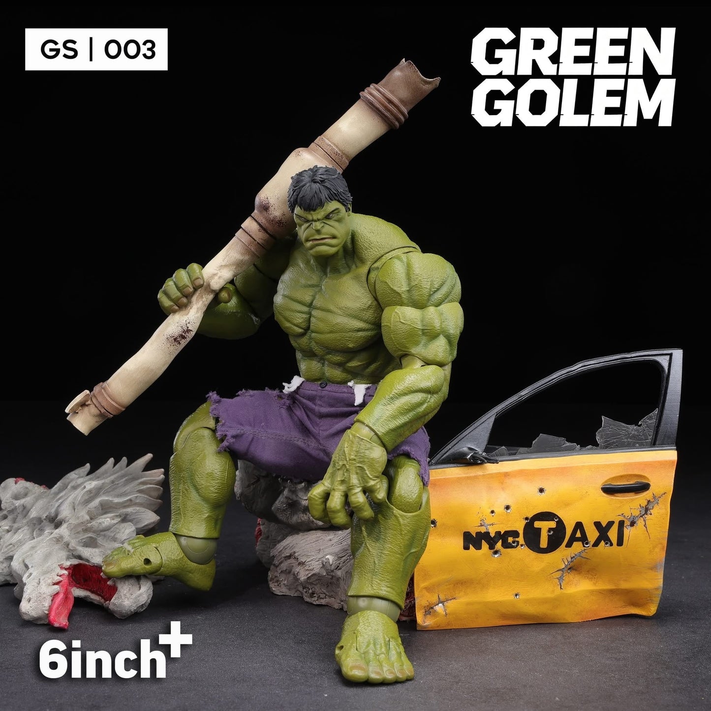 (Pre-Order) 6inch Plus Green Golem GS003 1/12 Hulk Action Figure
