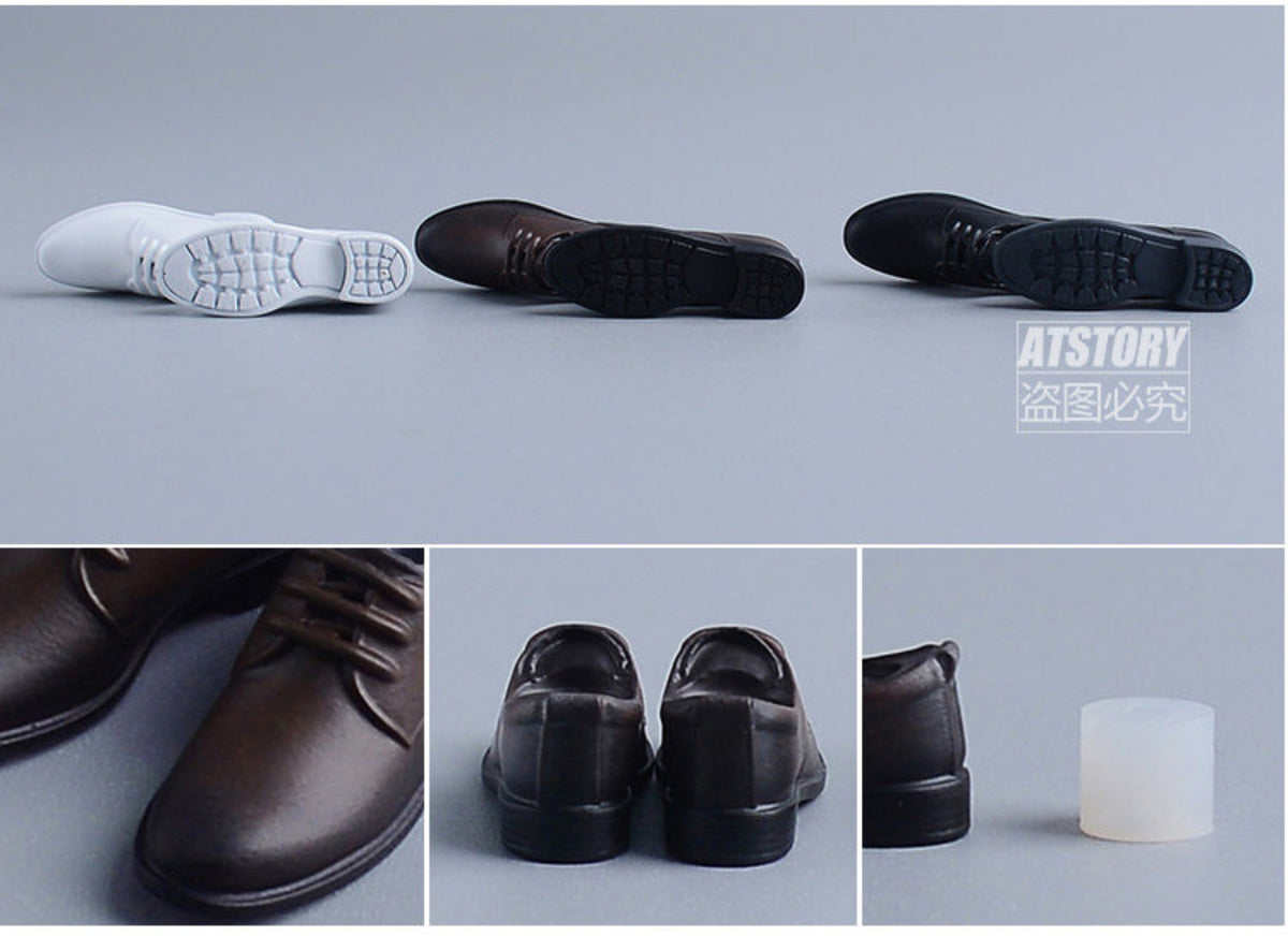 Custom 1/12 Clothing Accessories Leather Shoes for 1/12 Scale Action Figure