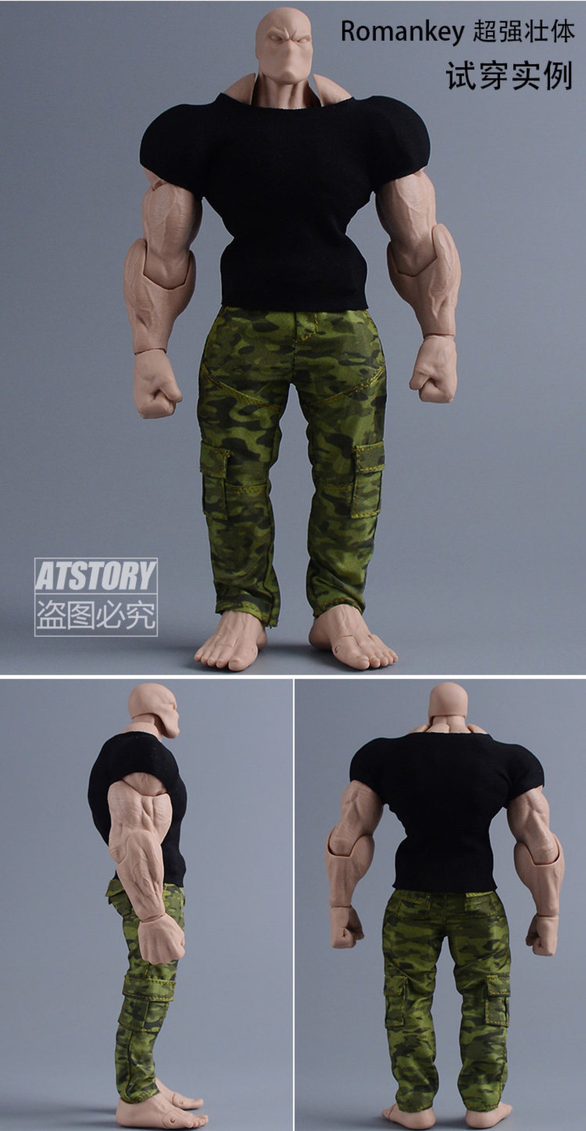 Custom 1/12 Clothing Accessories Slim Fit Top for 1/12 Scale Strong Body