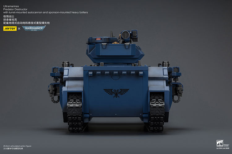 (Pre-Order) Warhammer 40k Ultramarines Predator Destructor with turret-mounted autocannon and sponson-mounted heavy bolters