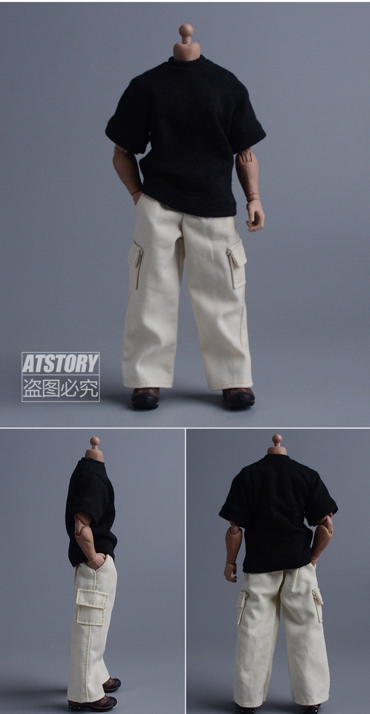 Custom 1/12 Clothing Accessories Pants for 1/12 scale action figures
