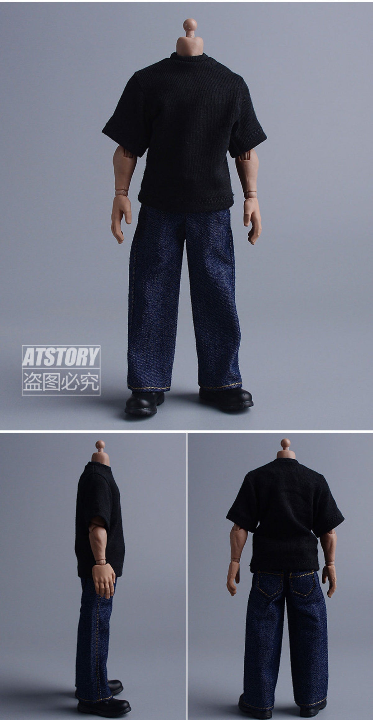 Custom 1/12 Clothing Accessories Jeans for 1/12 scale action figures