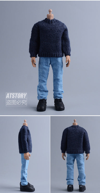 Custom 1/12 Clothing Accessories Sweater for 1/12 Scale Strong Body