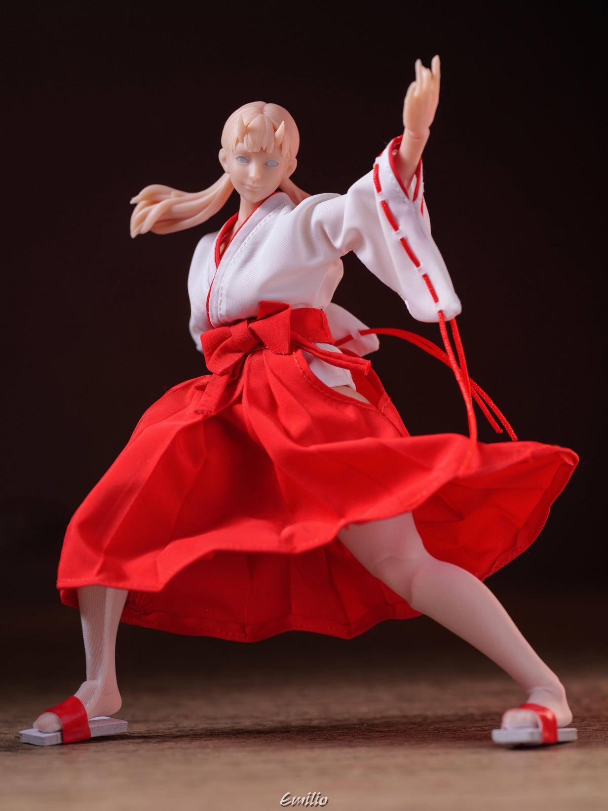 Custom 1/12 Clothing for Cowl Product Oni Girl Kimono