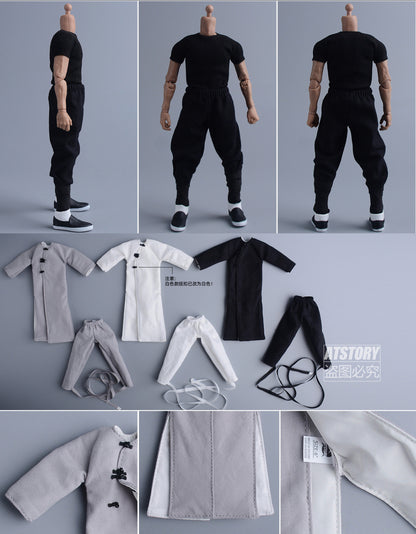Custom 1/12 Clothing Accessories Kong Fu Clothes for 1/12 Scale Action Figure