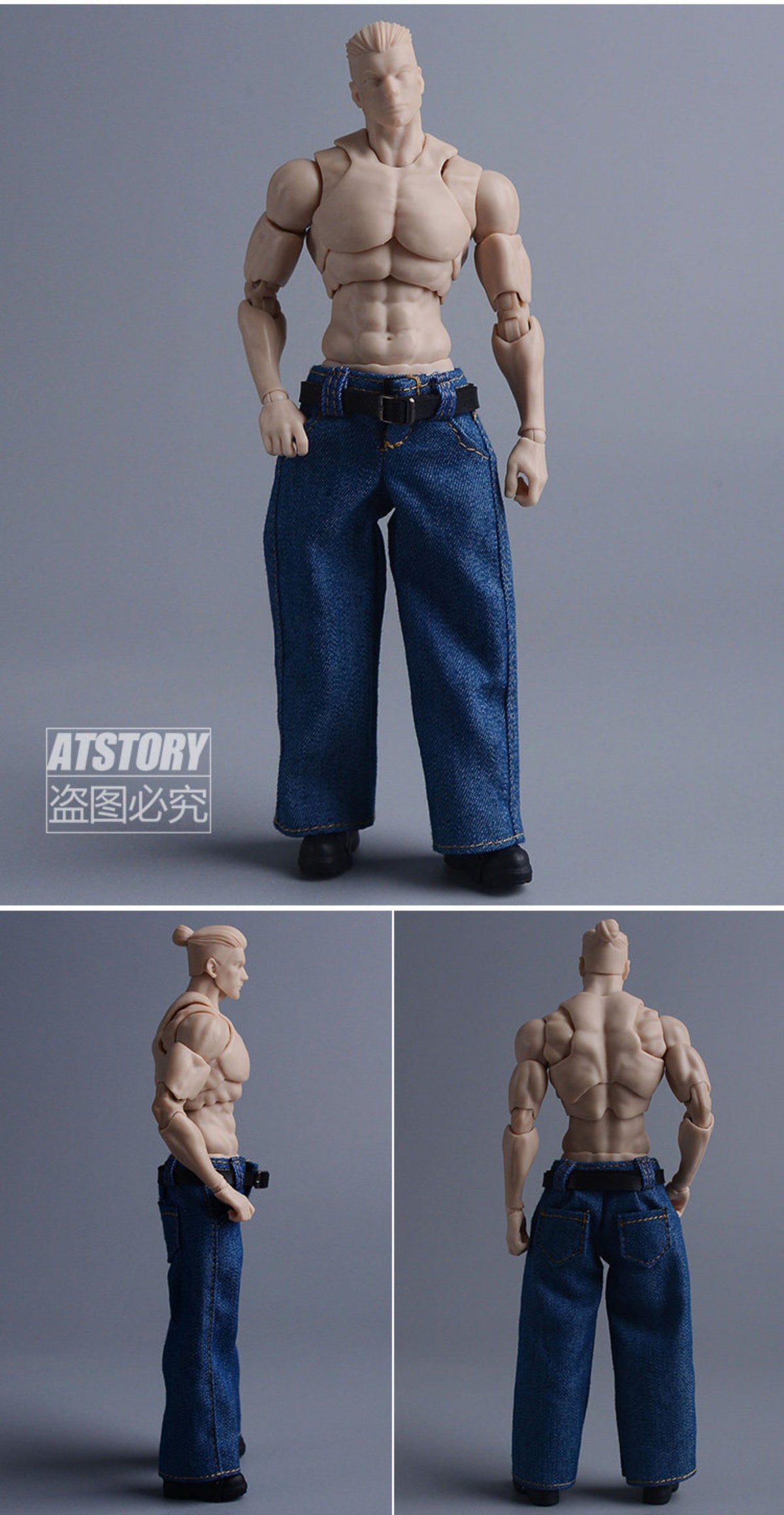 Custom 1/12 Clothing Accessories Jeans for 1/12 scale action figures