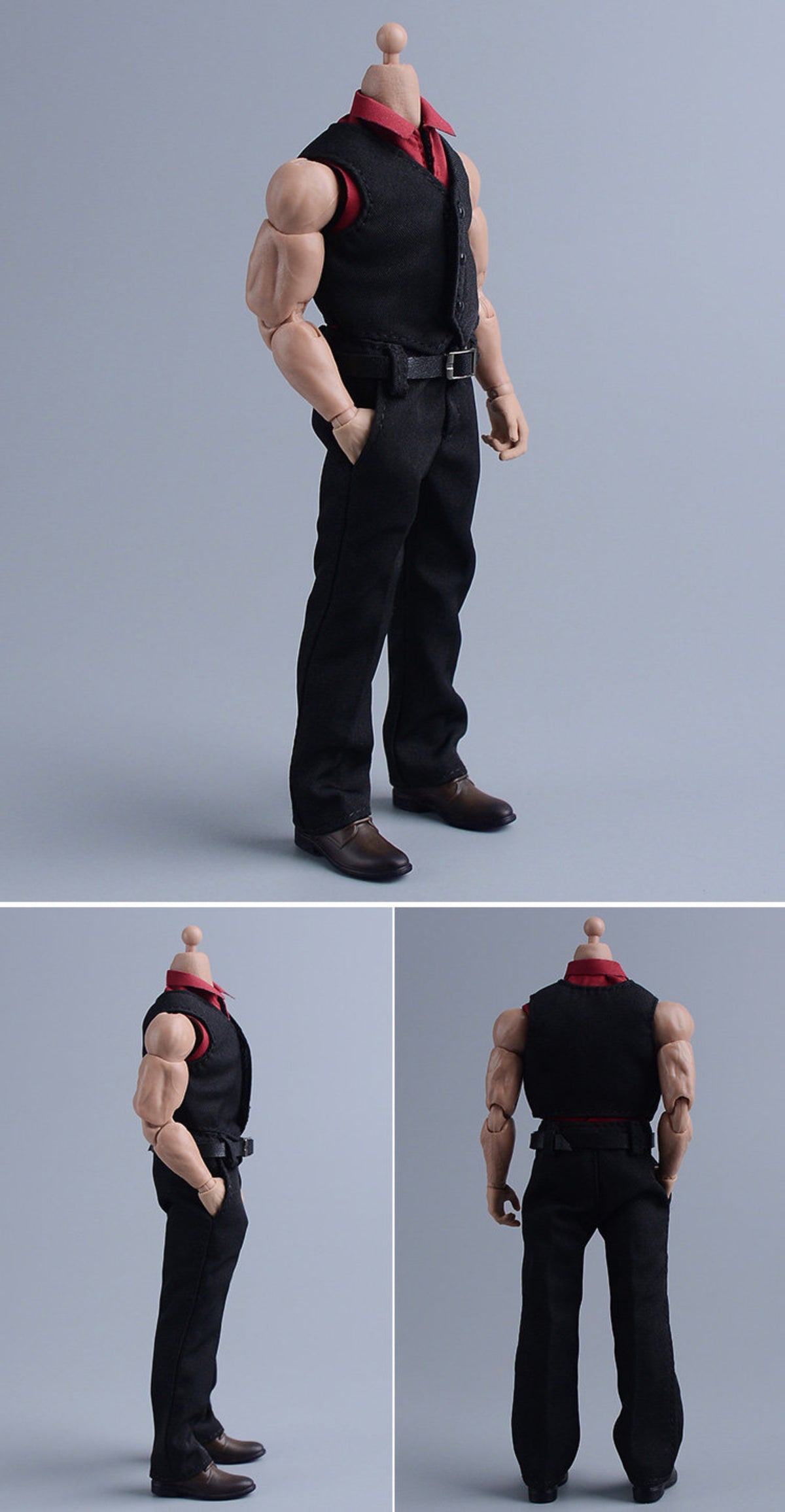 Custom 1/12 Clothing Accessories Leather Shoes for 1/12 Scale Action Figure