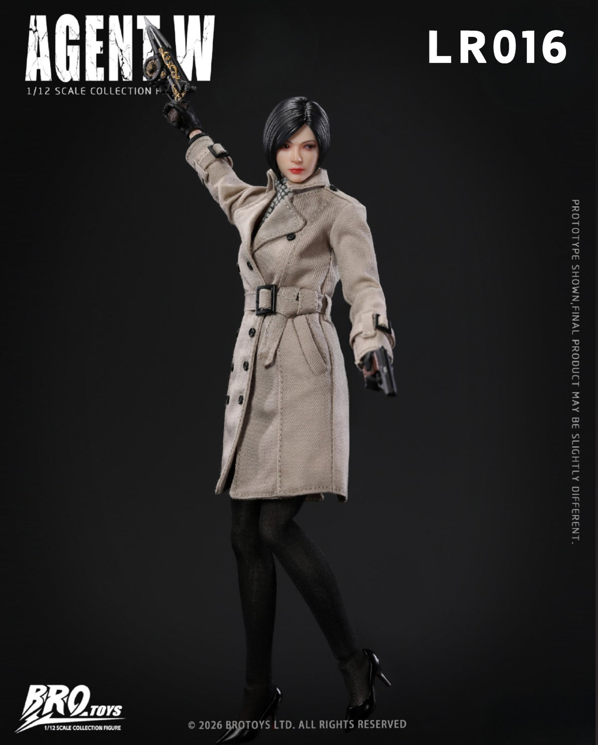 (Pre-Order) Brotoys 1/12 Agent W LR016 action figure with bonus and office DLC diorama