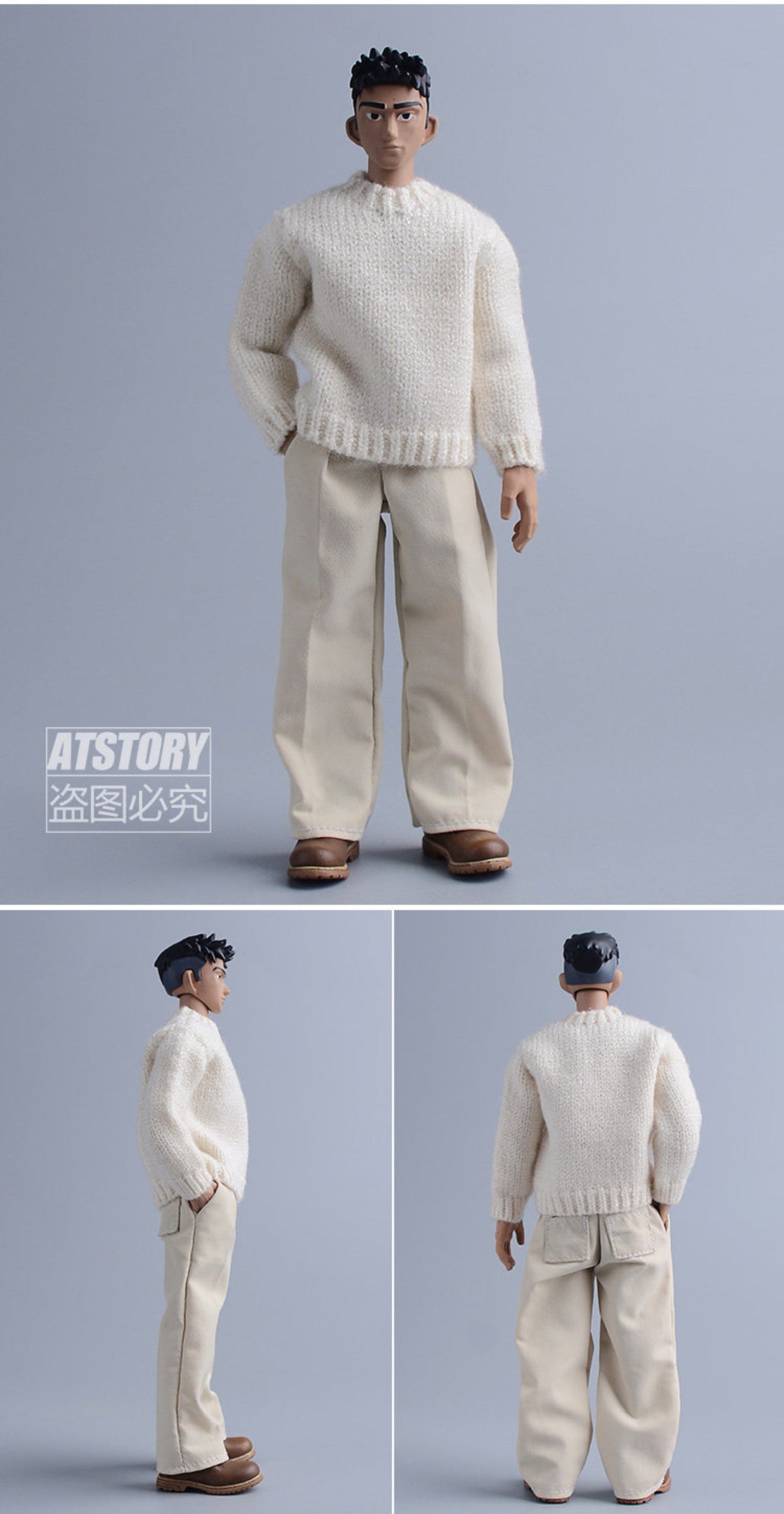 Custom 1/12 Clothing Accessories Sweater for 1/12 Scale Strong Body