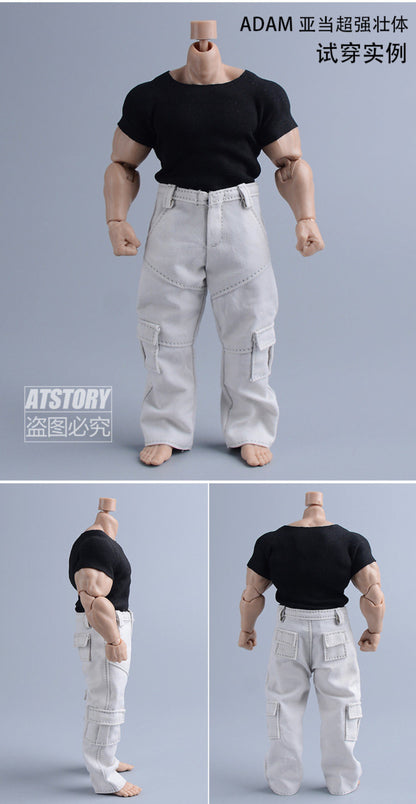 Custom 1/12 Clothing Accessories Pants for 1/12 Scale Strong Body