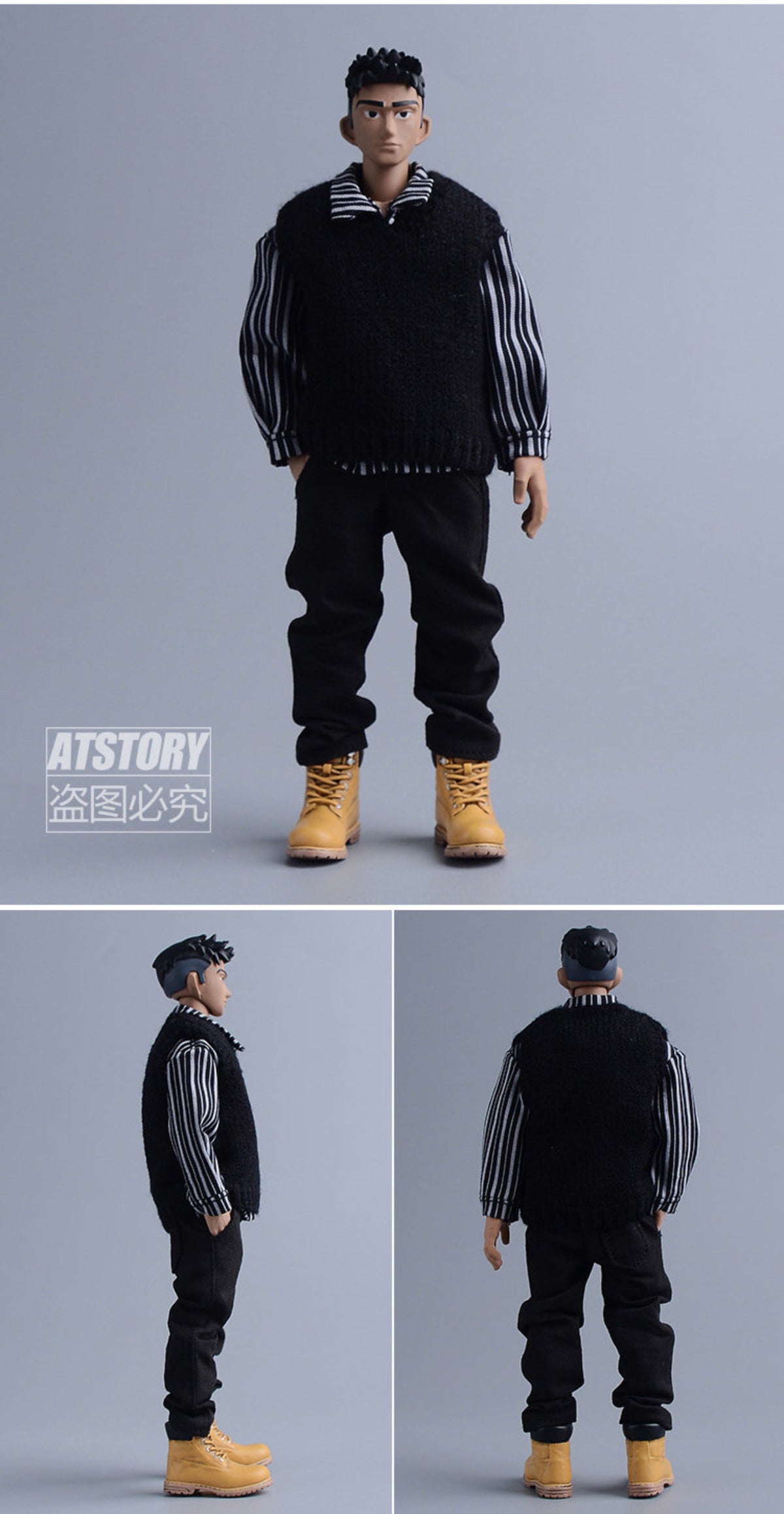 Custom 1/12 Clothing Accessories Sweater Vest for 1/12 Scale Strong Body