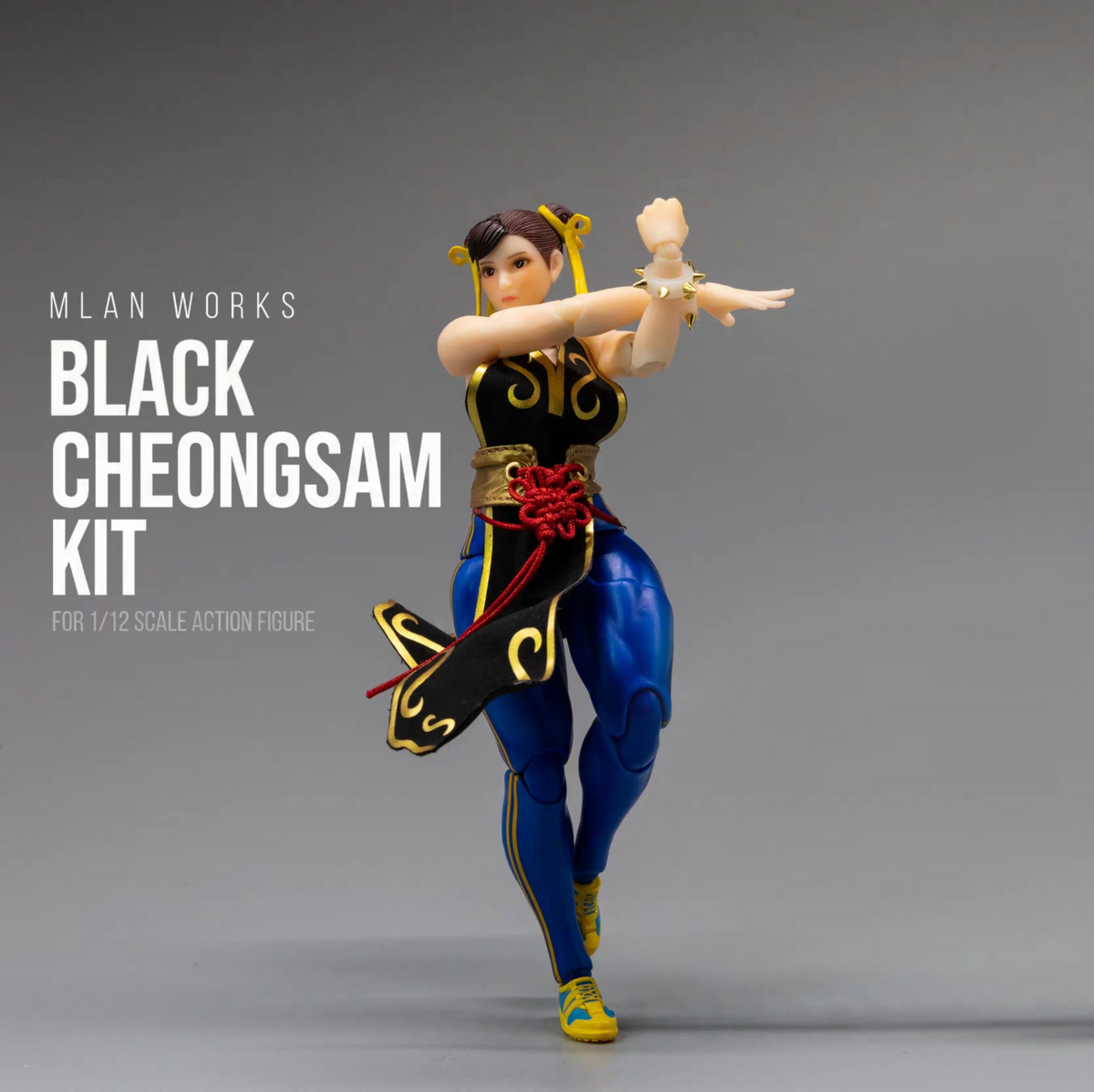 Custom 1/12 Clothing for Whale Studio Fighting Girl Chun Li