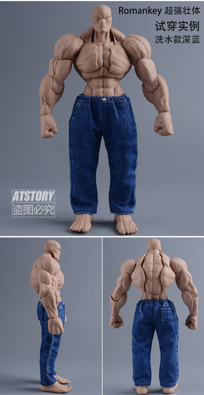 Custom 1/12 Clothing Accessories Jeans for 1/12 Scale Strong Body