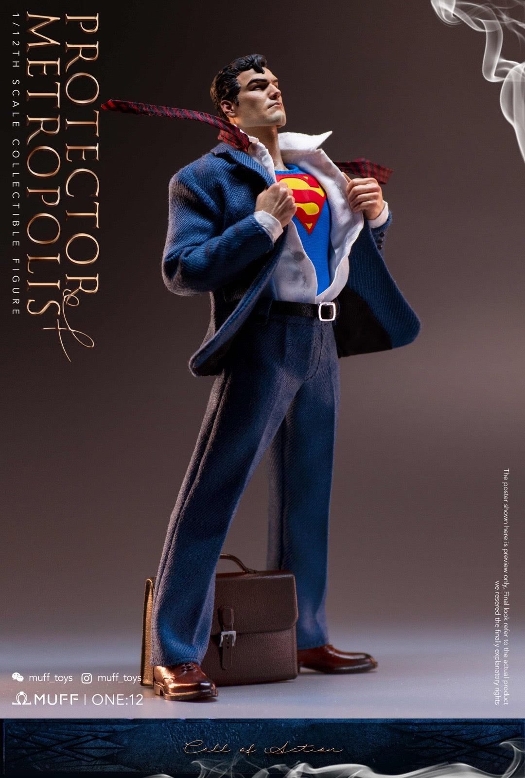 (Pre-Owned) Muff Toys (MF05) 1/12 Scale Protector of Metropolis Figure