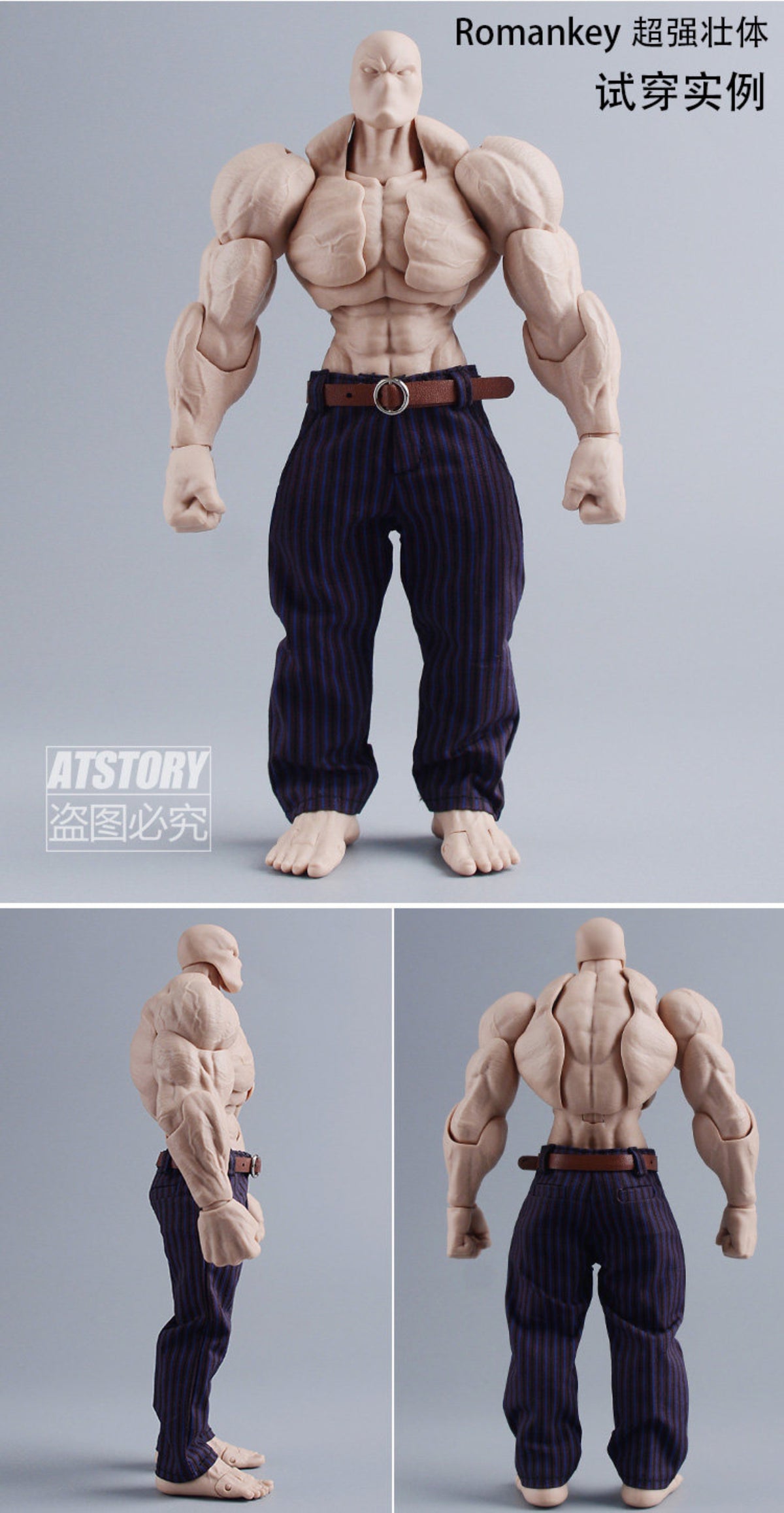 Custom 1/12 Clothing Accessories Pants for 1/12 Scale Strong Body