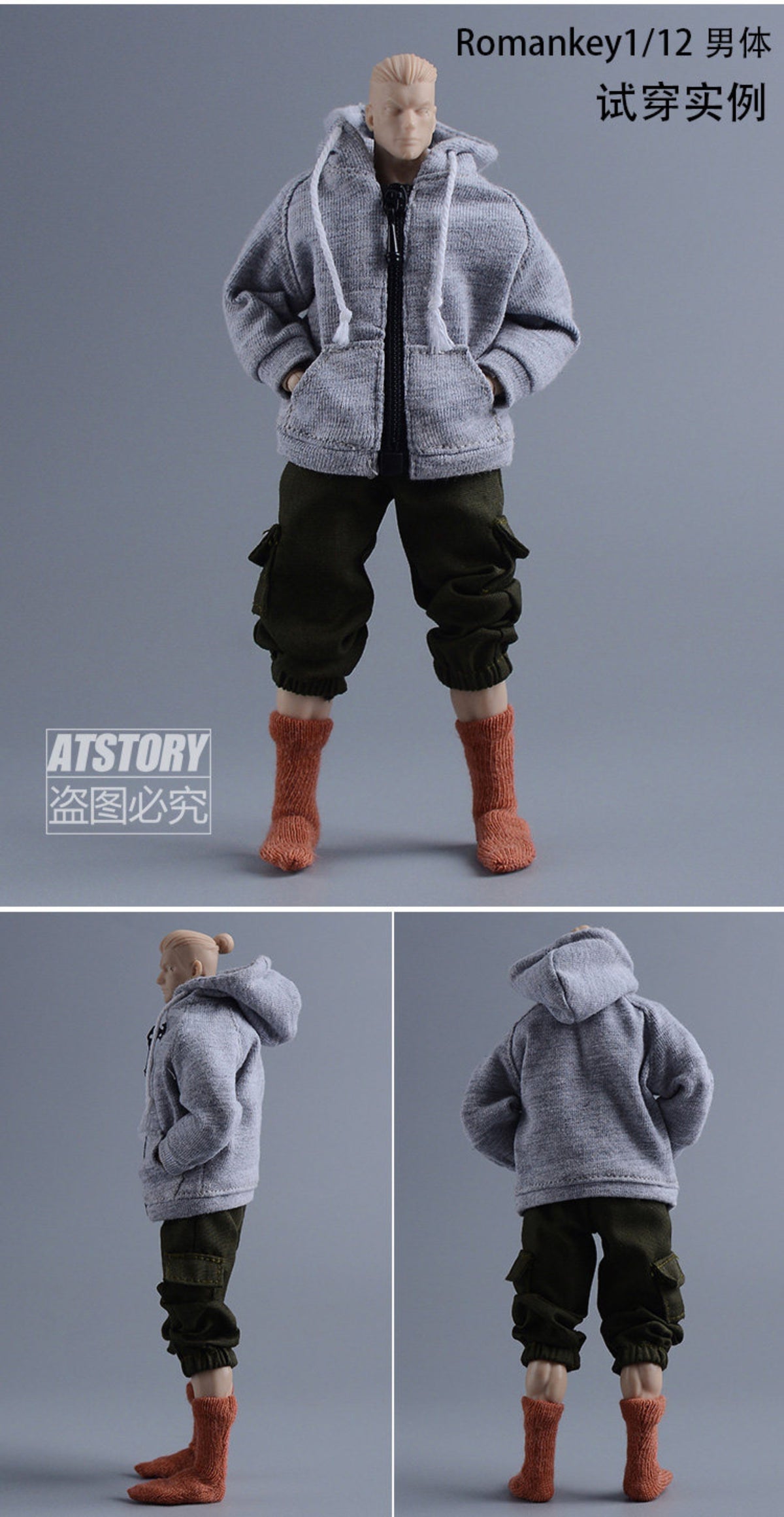 Custom 1/12 Clothing Accessories Socks for 1/12 Scale Strong Body