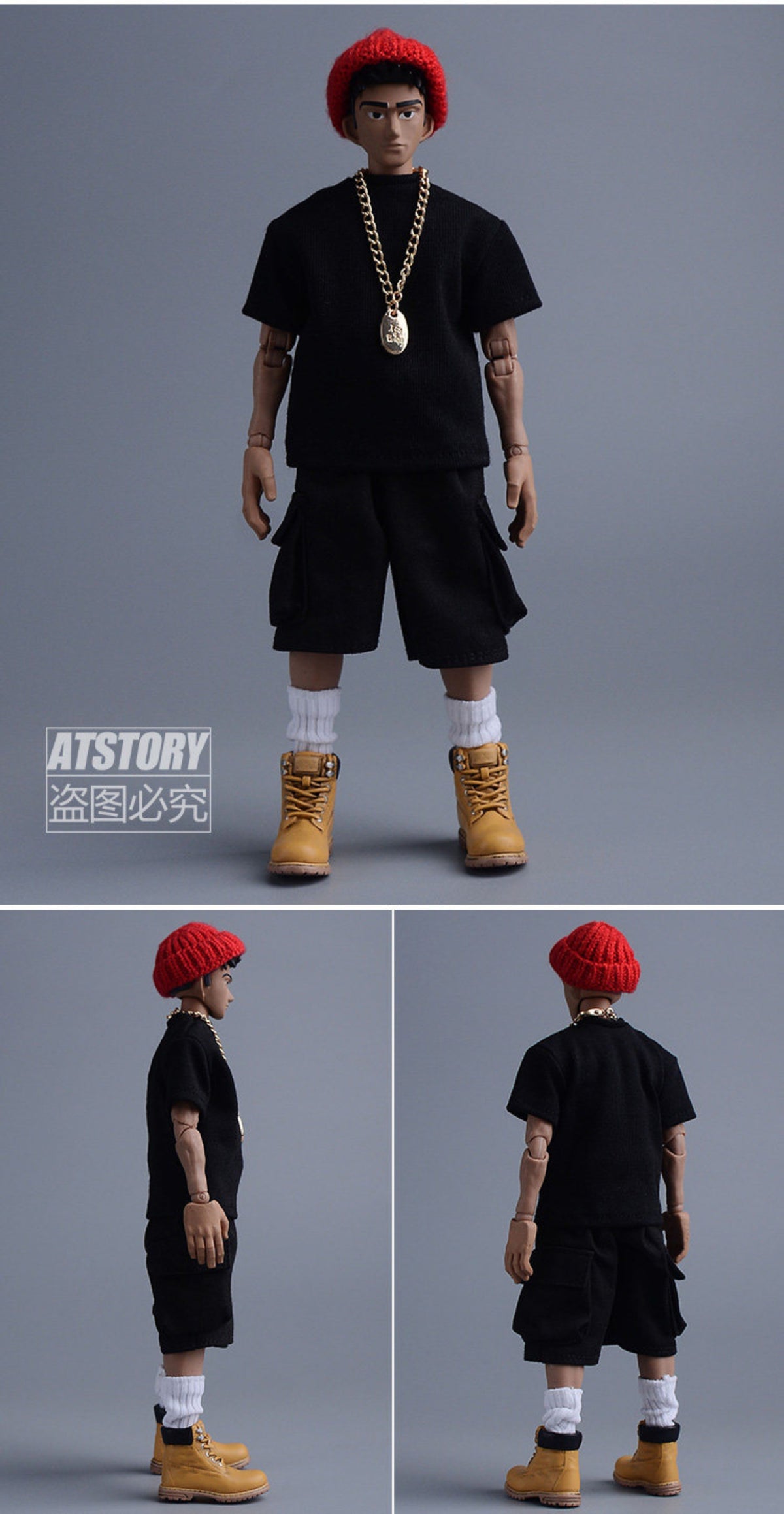 Custom 1/12 Clothing Accessories Slouchy Beanie for 1/12 scale action figures