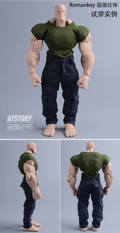 Custom 1/12 Clothing Accessories Pants for 1/12 Scale Strong Body