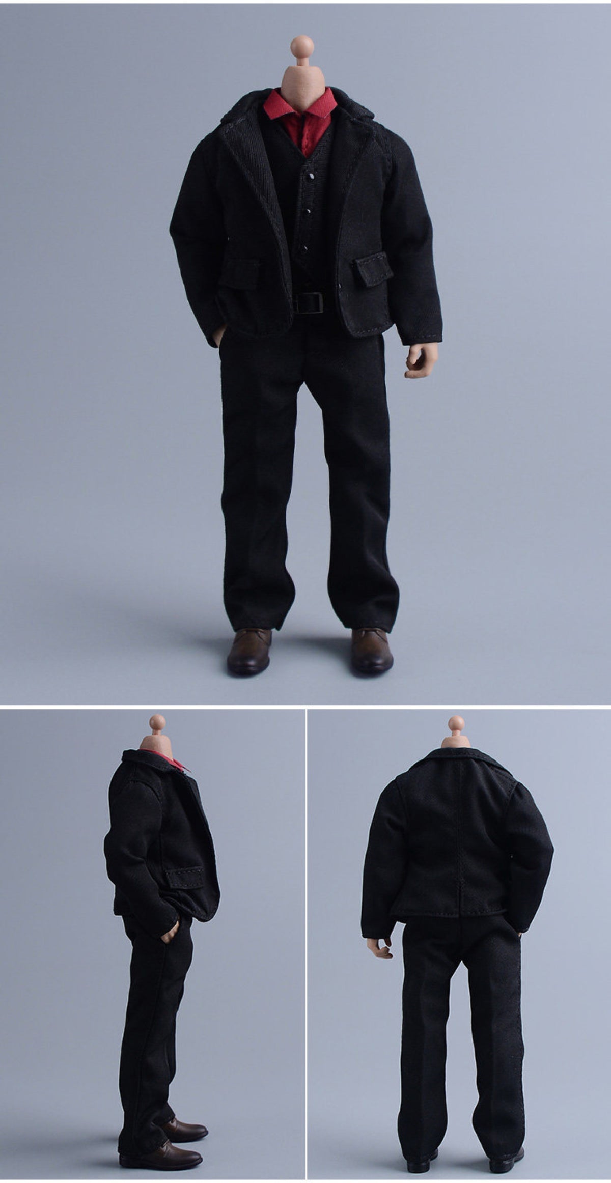 Custom 1/12 Clothing Accessories Leather Shoes for 1/12 Scale Action Figure