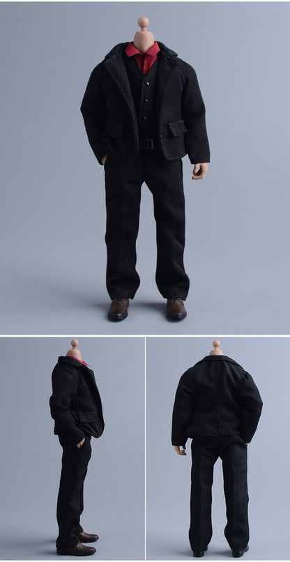 Custom 1/12 Clothing Accessories Leather Shoes for 1/12 Scale Action Figure