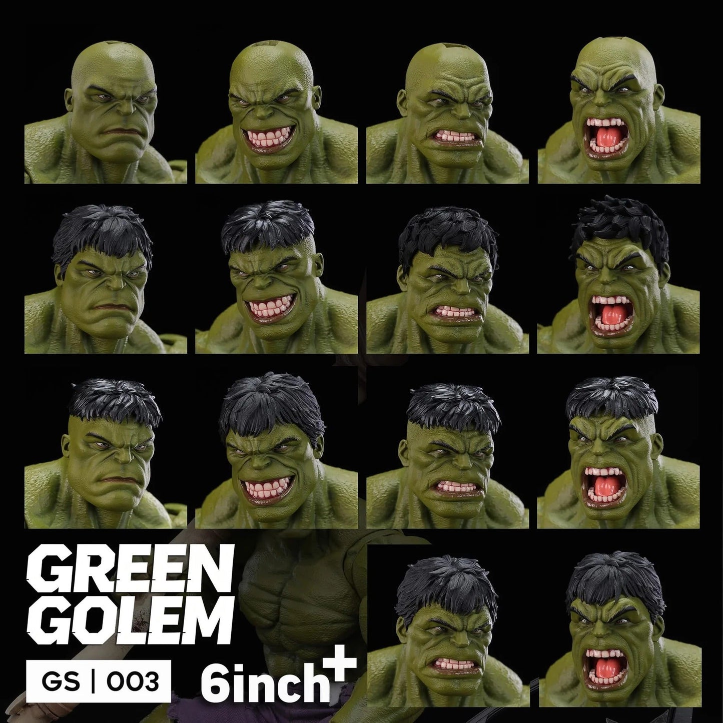 (Pre-Order) 6inch Plus Green Golem GS003 1/12 Hulk Action Figure