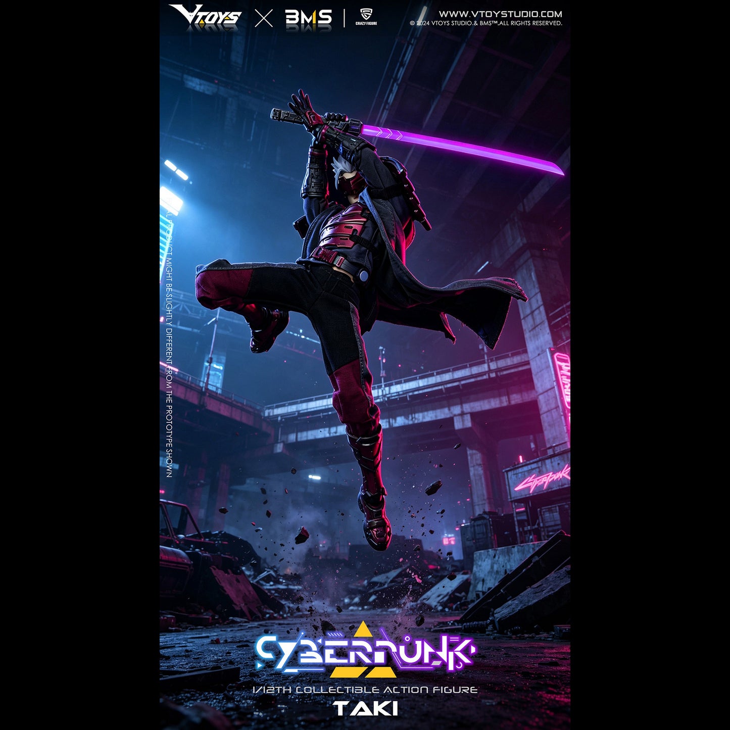 (Pre-Order) VToys 1/12 VSD012 Cyberpunk Samurai The Crimson Dawn of the Blade WF Limited Ver.