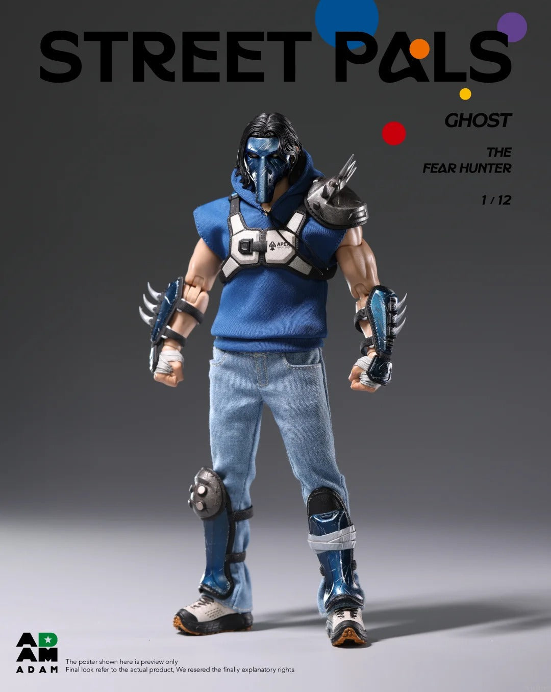(Pre-Order) ADAM 1/12 Street Pals "Fear Hunter" Ghost Action figure