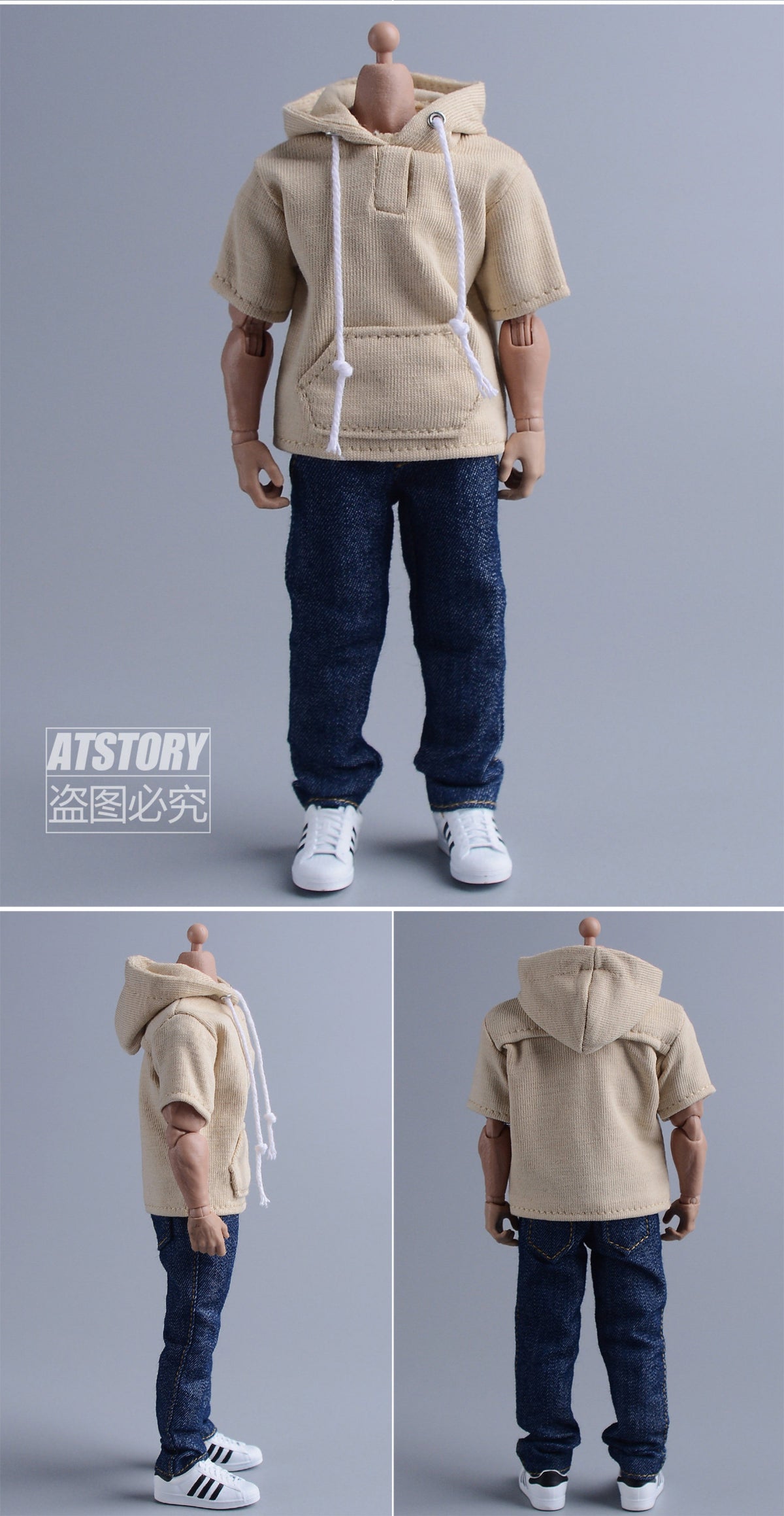 Custom 1/12 Clothing Accessories Top for 1/12 Scale Action Figure