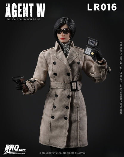 (Pre-Order) Brotoys 1/12 Agent W LR016 action figure with bonus and office DLC diorama