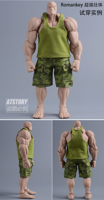 Custom 1/12 Clothing Accessories Tank Top for 1/12 Scale Strong Body