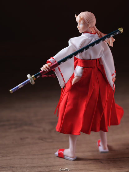 Custom 1/12 Clothing for Cowl Product Oni Girl Kimono