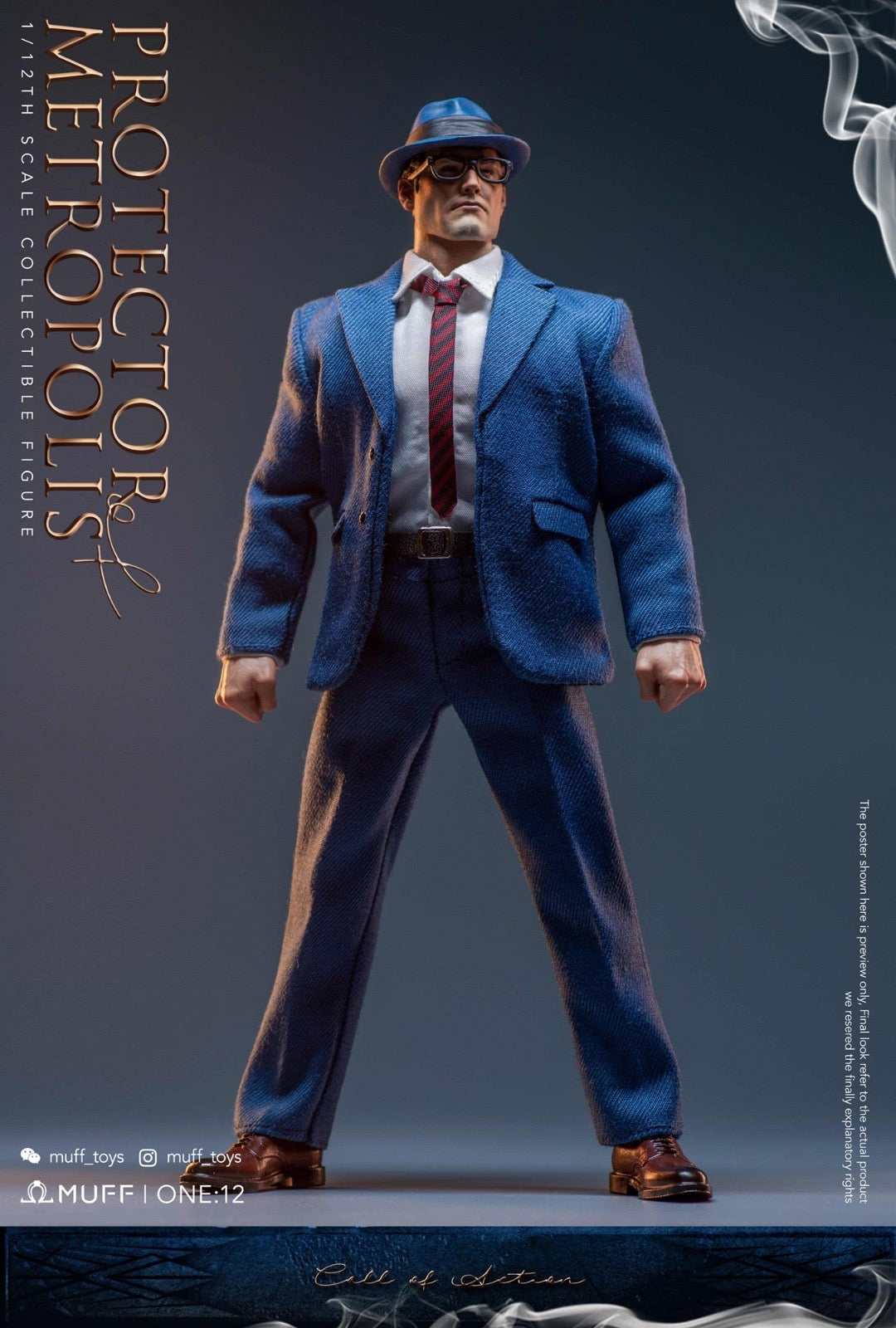 (Pre-Owned) Muff Toys (MF05) 1/12 Scale Protector of Metropolis Figure