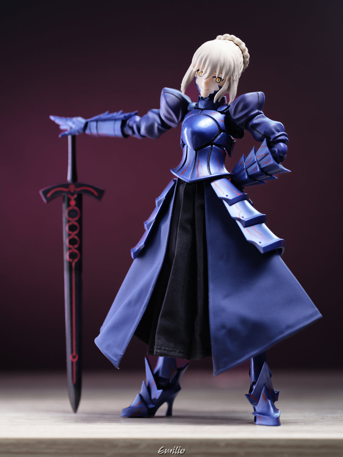 Custom 1/12 Clothing for figma Fate Night Saber Alter 2.0