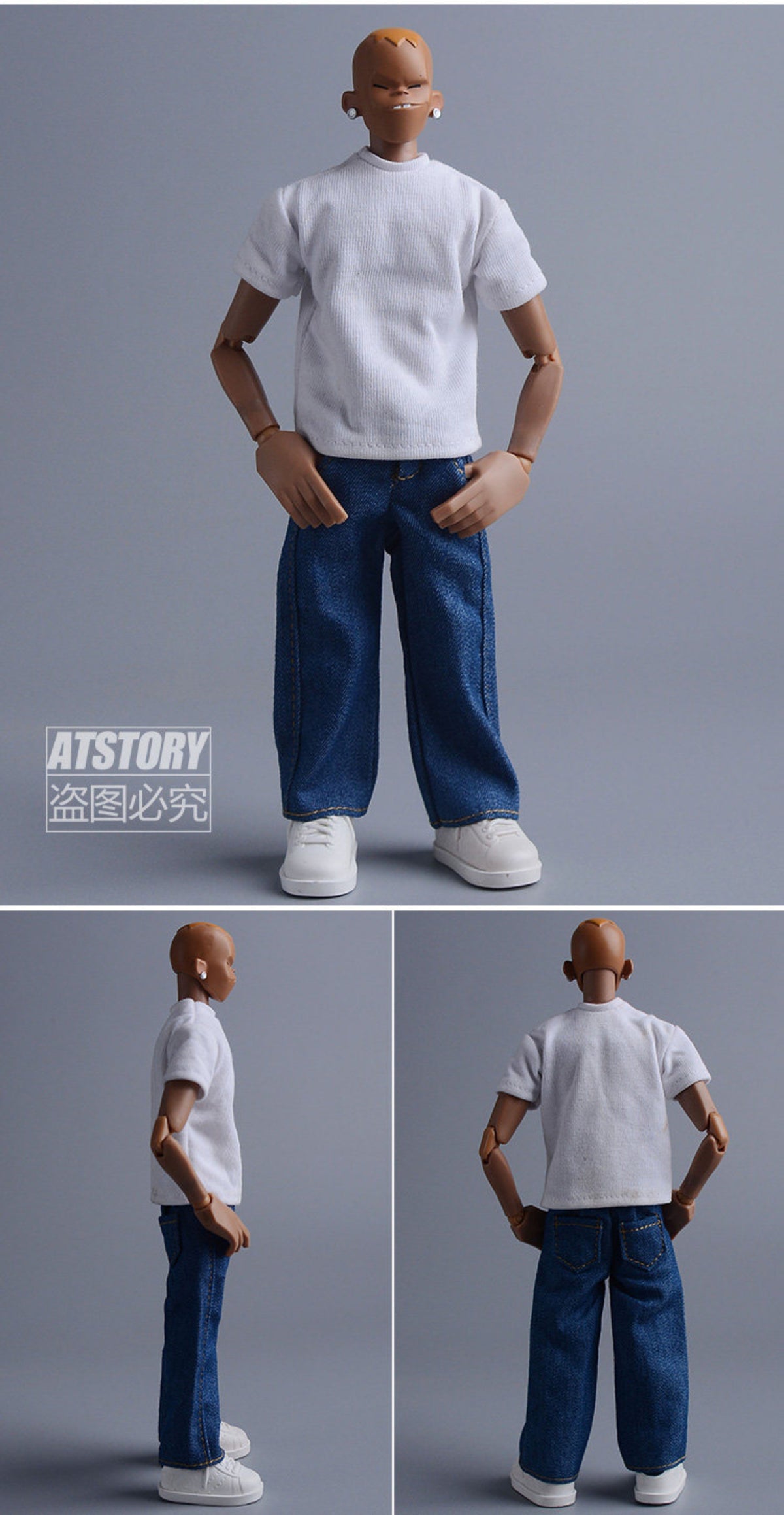 Custom 1/12 Clothing Accessories Jeans for 1/12 scale action figures