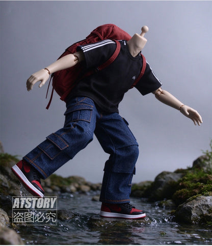 Custom 1/12 Clothing Accessories Backpack for 1/12 Scale Action Figure