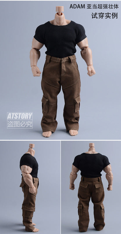 Custom 1/12 Clothing Accessories Pants for 1/12 Scale Strong Body
