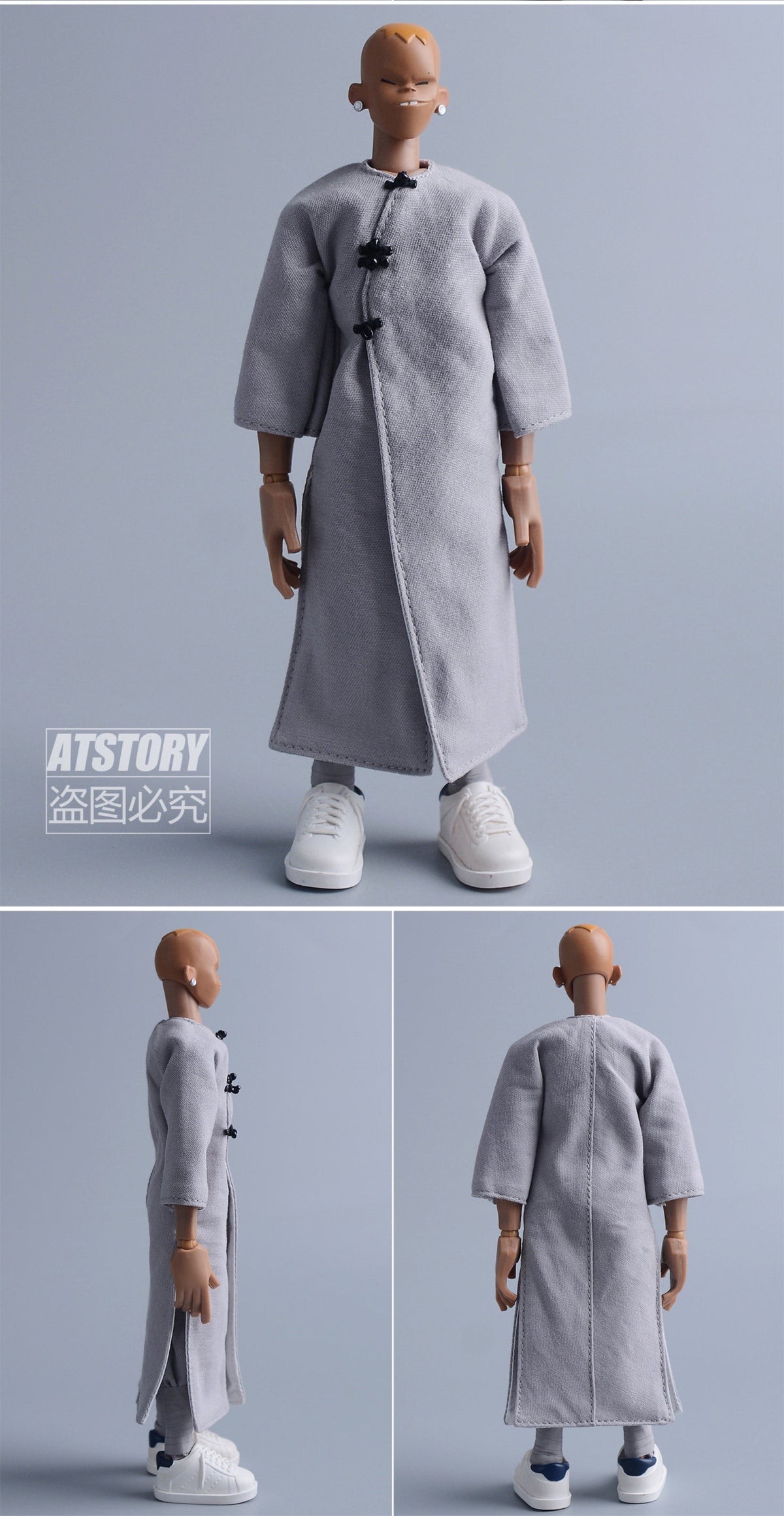 Custom 1/12 Clothing Accessories Kong Fu Clothes for 1/12 Scale Action Figure