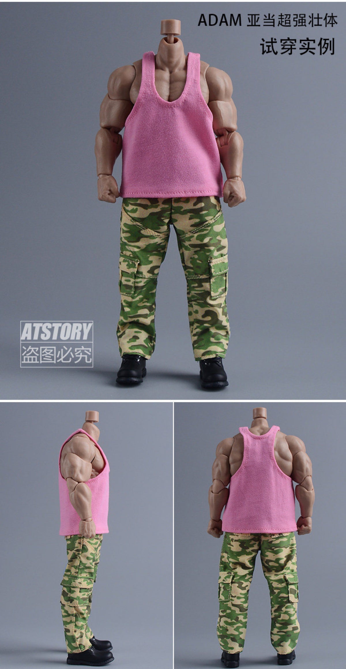 Custom 1/12 Clothing Accessories Tank Top for 1/12 Scale Strong Body