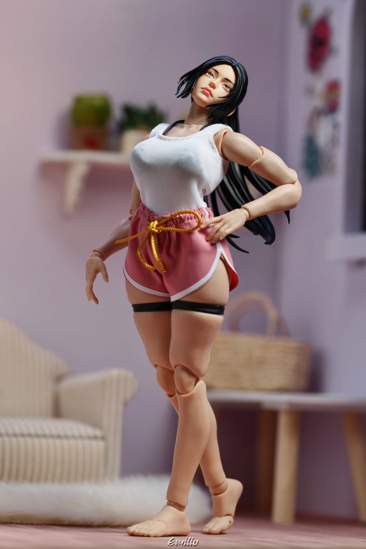 Custom 1/12 Clothing for yoga dress for Notaman Body