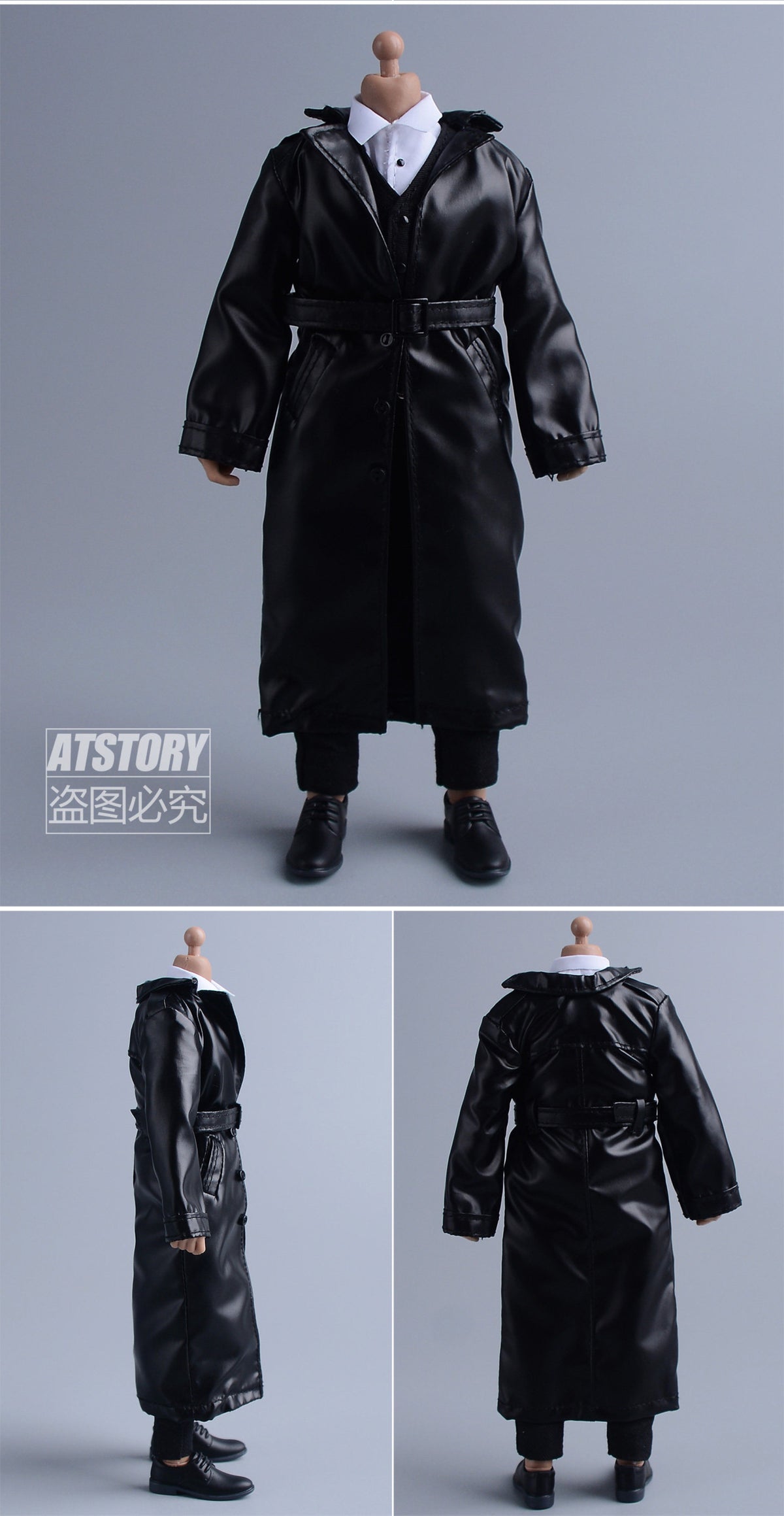 Custom 1/12 Clothing Accessories Trench Coat for 1/12 Scale Action Figure