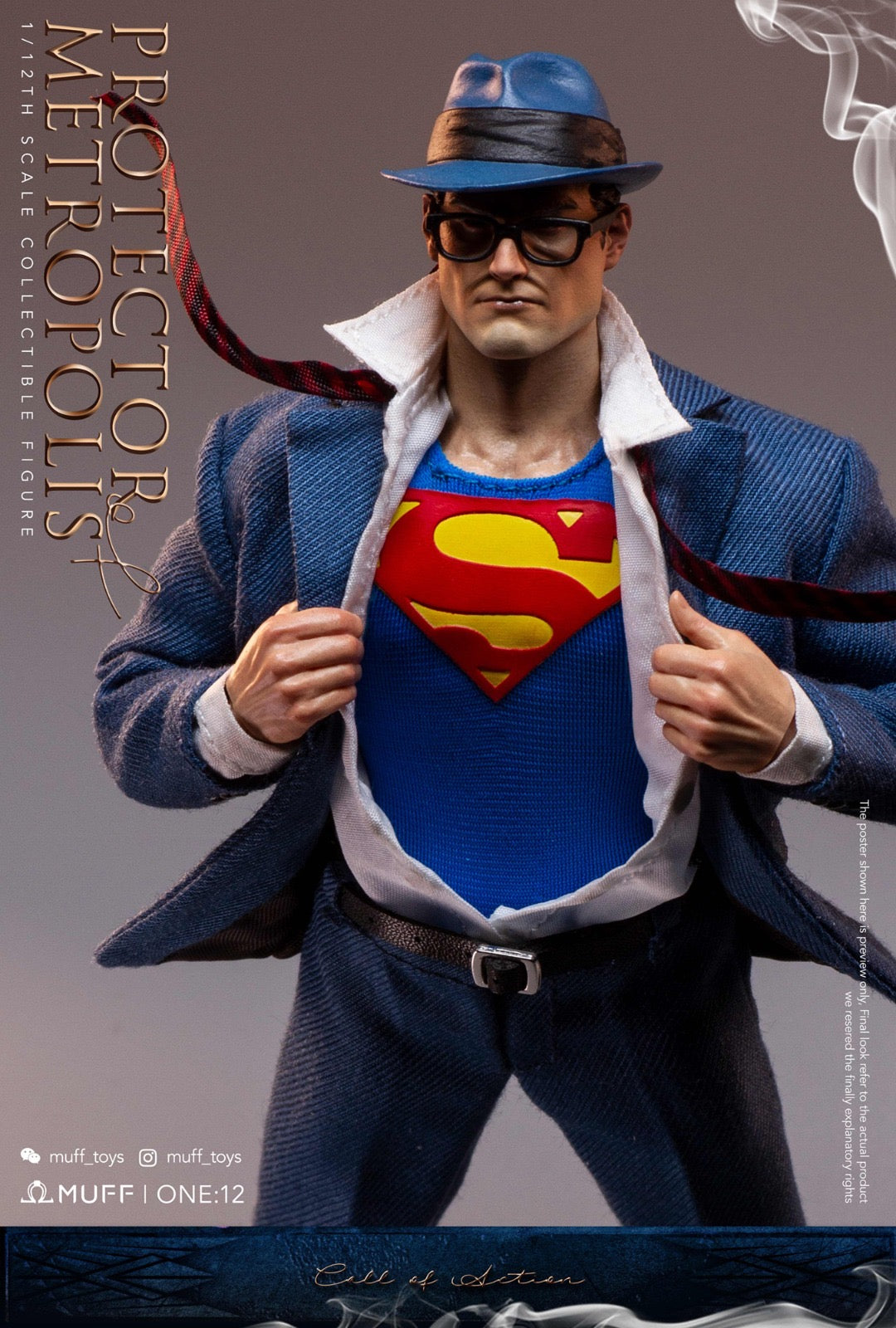 (Pre-Owned) Muff Toys (MF05) 1/12 Scale Protector of Metropolis Figure