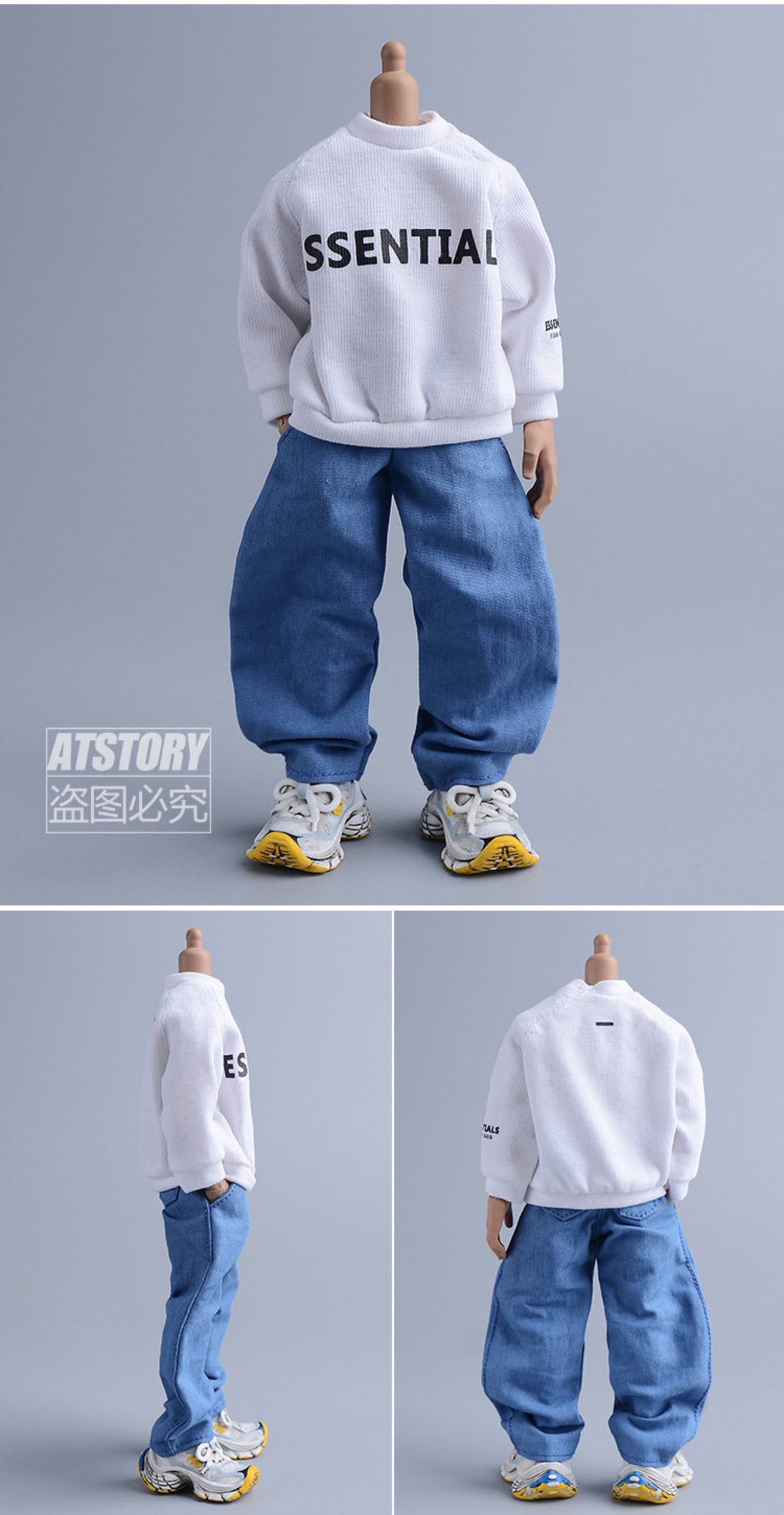 Custom 1/12 Clothing Accessories Pants for 1/12 Scale Action Figure