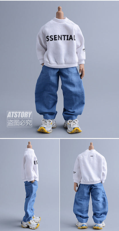 Custom 1/12 Clothing Accessories Pants for 1/12 Scale Action Figure